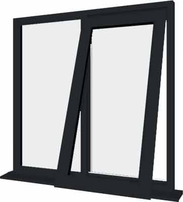 Grey uPVC Window - Design 87