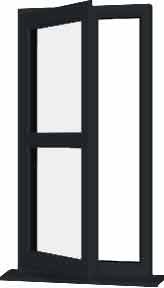 Grey uPVC Window - Design 2