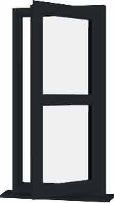 Grey uPVC Window - Design 1