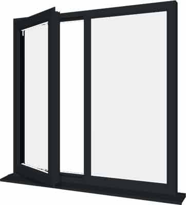 Grey uPVC Window - Design 86