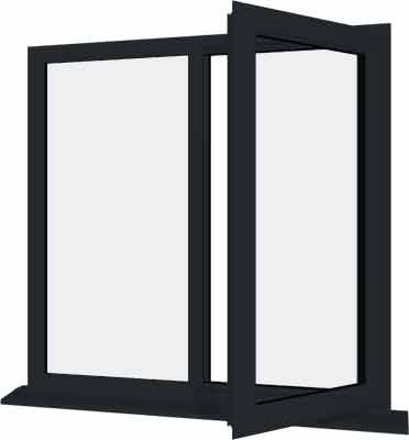 Grey uPVC Window - Design 85