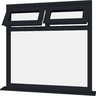 Grey uPVC Window - Design 82