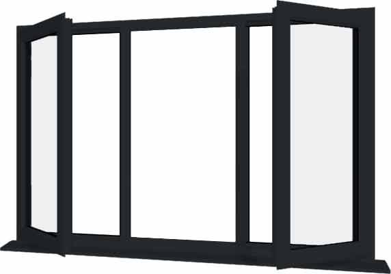 Grey uPVC Window - Design 80