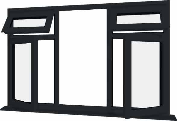 Grey uPVC Window - Design 79