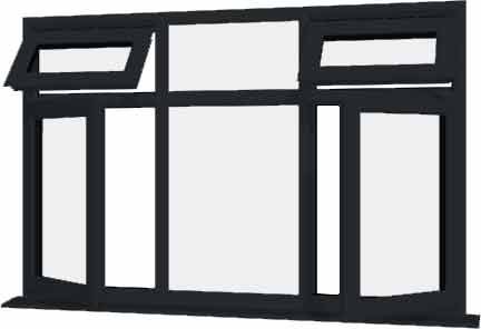 Grey uPVC Window - Design 73