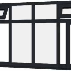 Grey uPVC Window - Design 64