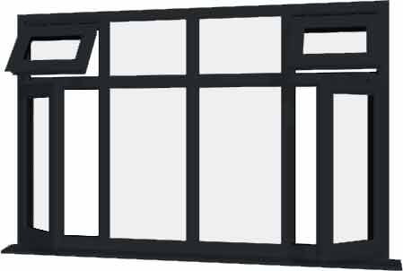 Grey uPVC Window - Design 64