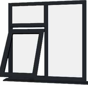 Grey uPVC Window - Design 63
