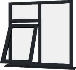 Grey uPVC Window - Design 63