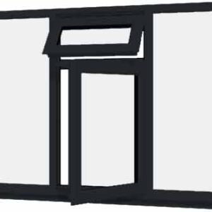 Grey uPVC Window - Design 57