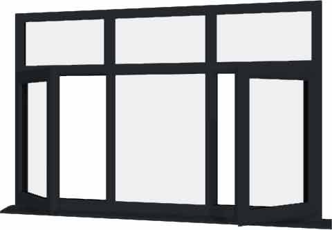 Grey uPVC Window - Design 54