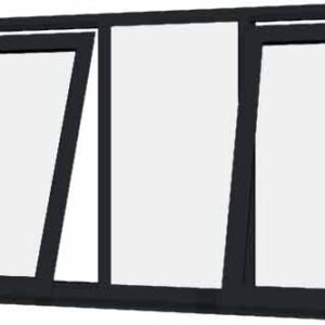 Grey uPVC Window - Design 52
