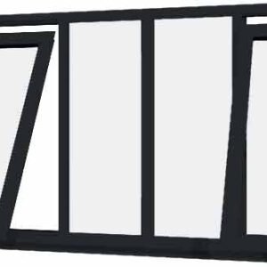 Grey uPVC Window - Design 49