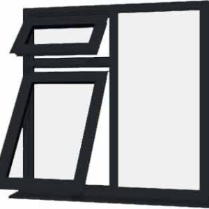 Grey uPVC Window - Design 48