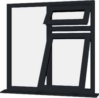 Grey uPVC Window - Design 47
