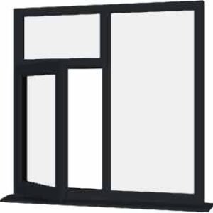 Grey uPVC Window - Design 46