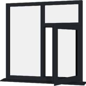 Grey uPVC Window - Design 45