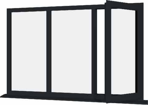 Grey uPVC Window - Design 40