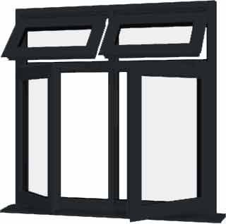Grey uPVC Window - Design 39
