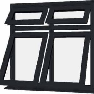 Grey uPVC Window - Design 38