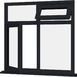 Grey uPVC Window - Design 37
