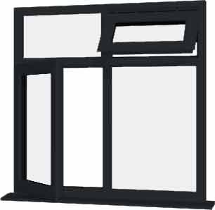 Grey uPVC Window - Design 37