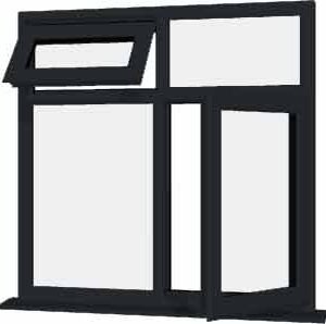 Grey uPVC Window - Design 36