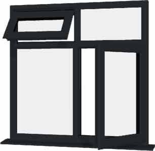 Grey uPVC Window - Design 36