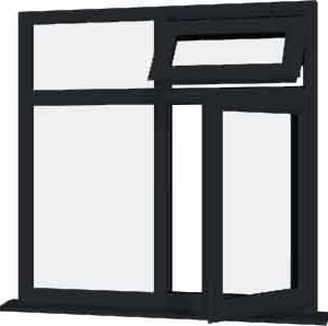 Grey uPVC Window - Design 34