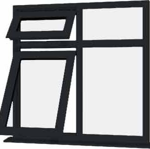 Grey uPVC Window - Design 33