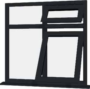 Grey uPVC Window - Design 32