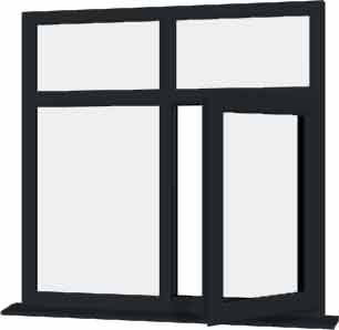 Grey uPVC Window - Design 29
