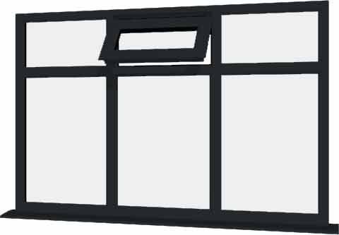 Grey uPVC Window - Design 26