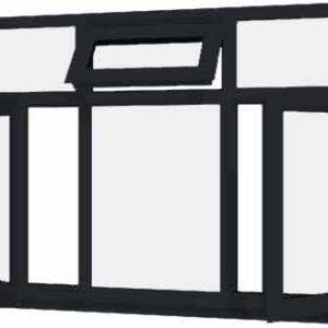 Grey uPVC Window - Design 25