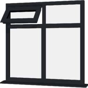 Grey uPVC Window - Design 24