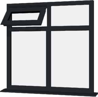 Grey uPVC Window - Design 24