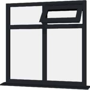 Grey uPVC Window - Design 23