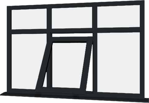Grey uPVC Window - Design 21