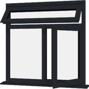 Grey uPVC Window - Design 18