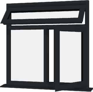 Grey uPVC Window - Design 18