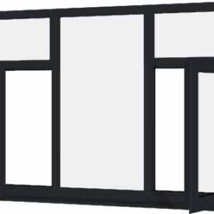 Grey uPVC Window - Design 17