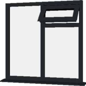 Grey uPVC Window - Design 15