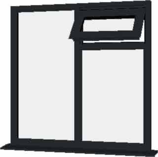 Grey uPVC Window - Design 15