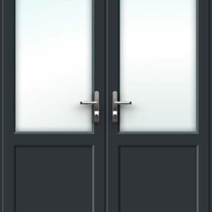 Half Glazed Grey French Door - Set