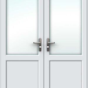 Half Glazed White French Door - Set