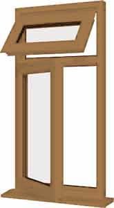 Irish Oak uPVC Window - Design 94
