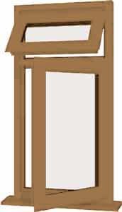 Irish Oak uPVC Window - Design 93