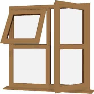 Irish Oak uPVC Window - Design 12