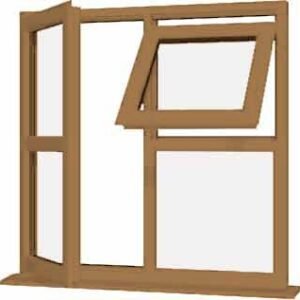 Irish Oak uPVC Window - Design 11