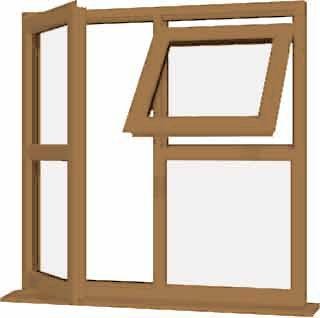 Irish Oak uPVC Window - Design 11